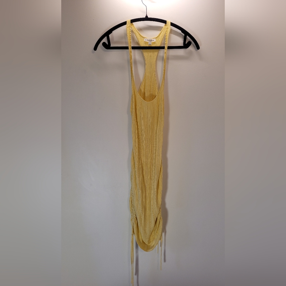 For love and lemons Rhea Pointelle Tank dress in lemon color- S